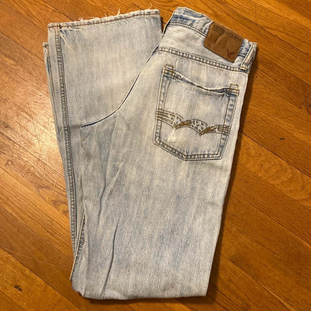 AMERICAN EAGLE BOOTCUT LIGHT WASH MENS JEANS SIZE 30 x 34